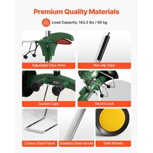 Carrello per Piante da Giardino Resistente con Braccio di Presa Regolabile, Capacità di Carico fino a 65 kg, Carrello per Spostare Piante in Vaso - Product Image 3