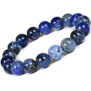 Chakralume Natural Blue Sodalite <b>Beaded</b> <b>Bracelet</b> for Healing Reiki Energy Jewelry Unisex Gift 8mm - Product Image 1