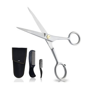 Tijeras de precisión para el cuidado del cabello, tijeras de barbero de acero inoxidable premium, herramienta de estilismo para barbería. - Product Image 1