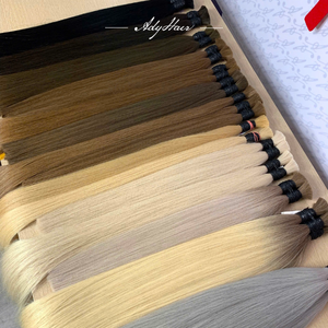 Extensions de queue de cheval en kératine 100% cheveux humains du Vietnam, qualité soyeuse et douce, pointes épaisses, double trame Genius, en vrac, 2026 - Product Image 1