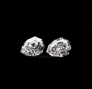 Paire de diamants de laboratoire taillés en forme de bouclier, 1,50 CT, 7,0 x 5,1 mm, diamant de laboratoire à taille unique, diamant de laboratoire pour boucles d'oreilles et bague de fiançailles - Product Image 4