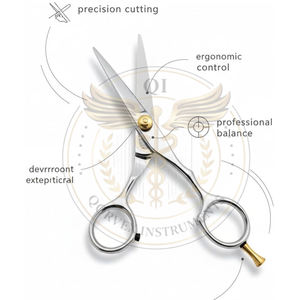 Kit Profesional de Barbería/Juego de Tijeras para Corte de Cabello de Salón - Tijeras de Barbería de 6.5 Pulgadas con Filo Recto y Afilado - Product Image 4