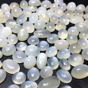 Polished <b>Rainbow</b> Moonstone Loose Gemstone Natural Round Brilliant Cut for Jewelry Making Plain Round Brilliant Cut Cabochon - Product Image 3