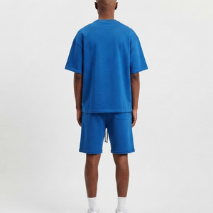 Conjunto de Pantalones Cortos y Camiseta de Manga Corta de Algodón Grueso para Hombre, Conjunto Casual de 2 Piezas - Product Image 2