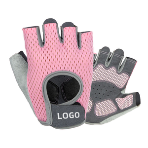 Gants de musculation unisexes à demi-doigts en mesh avec sangle de poignet réglable pour la salle de sport - Product Image 1