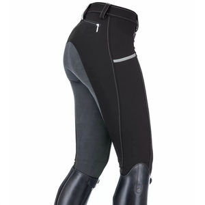 Culotte d'équitation taille haute personnalisable avec logo, avec patch antidérapant aux genoux, respirante - Product Image 6