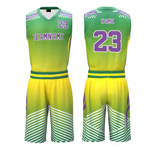 Ensemble de maillots de basket-ball des Lakers personnalisables, tissu en polyester respirant imprimé, taille plus, nom d'équipe personnalisé, sans manches, séchage rapide - Product Image 1