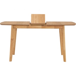 Mesa de Comedor Extensible de Roble Malayo de Alta Calidad, con Diseño de Hoja de Mariposa, Madera Sólida, Ahorra Espacio, Estilo Moderno de Mediados de Siglo, para 4 Personas - Product Image 4