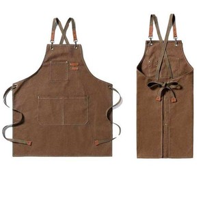 NRZA INTERNATIONAL Unisex Custom Woven Canvas <b>Denim</b> Hairdressing Cape Adjustable Waist Water-Resistant Practical Pockets - Product Image 3