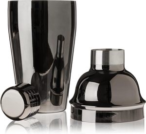 Professional 18oz Cocktail Shaker Stainless Steel Black with Built-in Strainer <b>Measuring</b> Cap for Home Bar Bartender Tools - Product Image 4