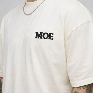 Camisetas de hombre de corte holgado con estampado gráfico personalizado en la espalda, 100% algodón de alto gramaje, estilo urbano, manga corta, ajuste relajado, venta al por mayor, OEM - Product Image 2