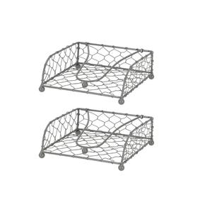 Panier à serviettes en fer moderne pour une utilisation contemporaine en cuisine et salle à manger, offrant un design épuré et un rangement pratique - Product Image 1