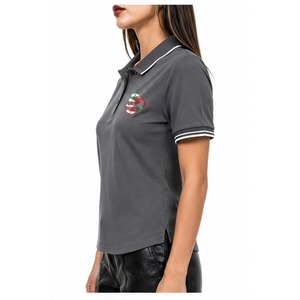 T-shirt d'été personnalisé en molleton tricoté imprimé à manches courtes pour femme, idéal pour le sport et le golf, vente en gros - Product Image 4