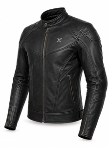 Chaqueta de Motocicleta Deportiva de Cuero |   Negro Carbón y Verde Azulado |   Fabricante OEM ODM |   Diseño de Calidad Premium |   Ropa de Carreras |   Logotipo X - Product Image 3