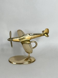 Modèle d'avion Art Déco vintage en aluminium, artisanal, figurine décorative en métal de haute qualité pour la décoration intérieure - Product Image 1