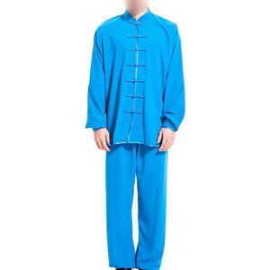 Tenue d'arts martiaux unisexe pour enfants, haut à manches longues et pantalon en satin, costume de Kung Fu pour la performance - Product Image 1
