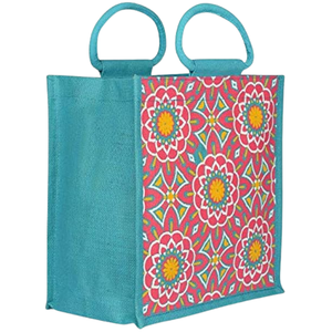 Sac fourre-tout en coton personnalisable pour dames avec logo rayé coloré à fermeture éclair imprimé cadeau personnalisé prix d'usine direct d'Inde - Product Image 4