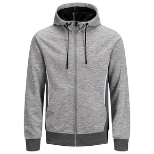 Vente en gros Sweat à capuche zippé rouge uni personnalisé pour homme, en molleton mélangé, vierge, pour l'entraînement, style streetwear, OEM - Product Image 6