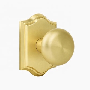 Traditional Brass Back Plate Knob Passage Privacy Gold Finished <b>Dummy</b> Style Cabinet Door Knob Eco-Friendly Antirust Durable - Product Image 3