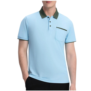 Polo homme uni confortable en mélange de coton doux, polo de golf décontracté, logo personnalisé, polo homme à manches courtes - Product Image 2