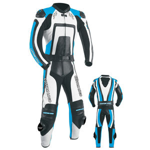Traje de Cuero para Motociclismo OEM de 1 Pieza con Protección CE para Hombre, Fabricante de Equipamiento de Carreras para Motociclistas - Product Image 1