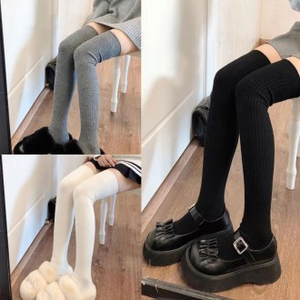 Moda Golji mujer alta sobre bandas raya calcetines largos hasta la rodilla - Product Image 1