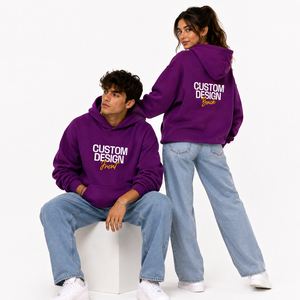 Sweats à capuche personnalisés de haute qualité pour hommes et femmes, en molleton épais, lourds, surdimensionnés, en coton vierge, effet délavé - Product Image 2