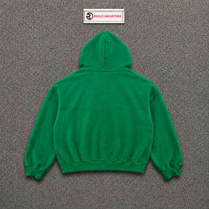 Nueva Sudadera con Capucha Verde de Alta Calidad, Estilo Oversize, Lavada, Bordada, Estilo Urbano, Casual, Unisex, Corte Holgado, Algodón Premium, Transpirable, a la Moda - Product Image 6