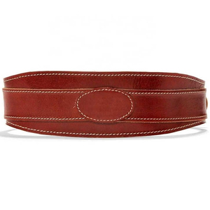 Thick premium leather lifting belt gym waist support strength training bodybuilding heavy lifting durable accessory - Product Image 2