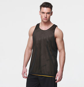 Débardeur de sport pour homme en maille tricotée personnalisé, sans manches, séchage rapide, respirant, pour la course, l'entraînement et le fitness - Product Image 3