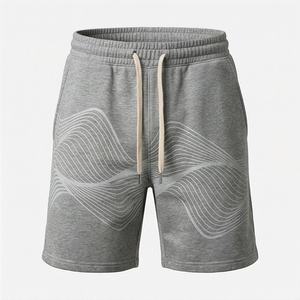 กางเกงยีนส์ขาสั้นเอวยางยืดแฟชั่นไฮสตรีทสำหรับผู้ชาย พิมพ์ลายแบบซับลิเมชั่นคุณภาพสูง เหมาะสำหรับออกกำลังกาย ใส่สบายๆ ในฤดูร้อน ระบายอากาศได้ดี - Product Image 1