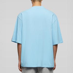 T-shirt Homme Oversize Uni à Manches Courtes Col Rond Style Décontracté Urbain Respirant en Coton Jersey Coupe Épaules Tombantes 300 GSM - Product Image 5