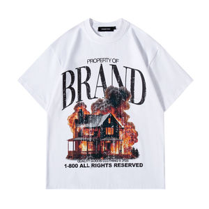 Camisetas de Manga Corta para Hombre, 100% Algodón, Estampado Digital, Estilo Hip Hop, 260 g/m², Verano 2026, Venta al Por Mayor, OEM - Product Image 3