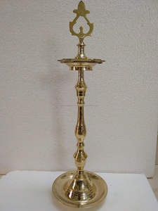 Latón tradicional Kuthuvilakku Nachiyarkovil hecho a mano Diya inauguración Pooja lámpara decoración del hogar - Product Image 4