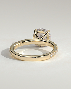 แหวนเพชรเม็ดเดี่ยวทรงกลม 2.25 กะรัต ทองคำแท้ 14K เพชรเพาะเลี้ยงในห้องปฏิบัติการ ทรง 4 กรงเล็บ ฝังแบบ Pave ระดับความสะอาด E VVS2 พร้อมวงแหวนซ่อนแบบ Halo ดีไซน์หรูหราสำหรับเจ้าสาว ปี 2026 - Product Image 2