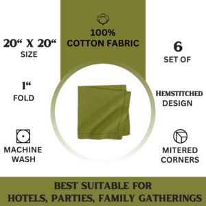 Servilleta de tela con dobladillo picot generoso de 20x20 pulgadas, esquina biselada, para uso diario, calidad premium, alto GSM y buena absorción - Product Image 2