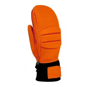 Orange Winter Ski <b>Mittens</b> Thermal Cotton Spandex Wrist Length Casual Quick Dry Outdoor <b>Gloves</b> for Cold Weather - Product Image 1