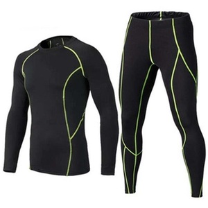 Ensemble de vêtements de sport pour hommes/femmes, t-shirt de course à pied, pantalon de compression, leggings serrés, tenues de yoga, vêtements de fitness pour la salle de sport, 2026 - Product Image 1