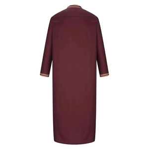 <b>Men's</b> Latest Design Breathable Jubbah Solid Color Islamic Fashion round Neck <b>Thobe</b> / Thawb Plain Dyed for Adults Breathable - Product Image 2