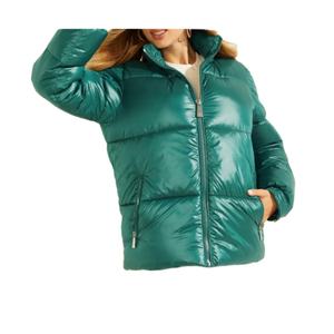 Chaqueta acolchada de manga larga con cremallera, resistente al agua, acolchada, color único - Product Image 3