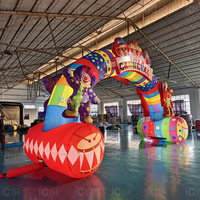 Arche gonflable de carnaval de clown personnalisée, arche de cirque gonflable pour la décoration de fête