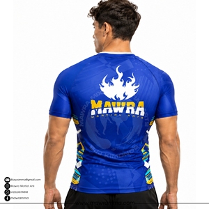 Mawra – Rashguard à manches courtes pour hommes, T-Shirt de Fitness et de gymnastique, chemise de Compression personnalisée pour Jiu Jitsu brésilien, unisexe - Product Image 2