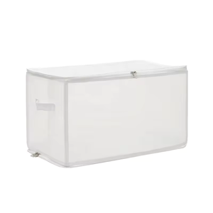 Foldable Clothing Organizer Storage Box 50x35x36cm Rectangular Non-Woven Fabric Closet Neatening <b>Bin</b> 20-35L Capacity - Product Image 2