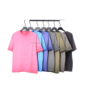 T-shirts ajustés personnalisés High Street Jersey tricoté imprimé à l'eau écologique Conception à motifs anti-boulochage anti-rétrécissement courte longueur - Product Image 1