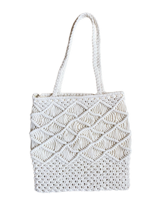 <b>White</b> Straw <b>Tote</b> <b>Bag</b> with Zipper Closure Vintage Fashion Lady Style Summer Beach Travel <b>Bag</b> - Product Image 2