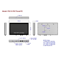 Ordinateur industriel embarqué 21,5 pouces entièrement étanche IP67 avec écran tactile (PCAP/Résistif), 8 Go de RAM, 250 Go de SSD en option, en stock