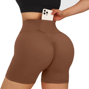 Shorts d'été personnalisés écologiques pour femmes, taille haute, qualité supérieure, élégants, décontractés, respirants, couleur unie, effet délavé - Product Image 4