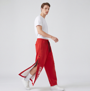 Pantalon de survêtement en molleton pour homme, boutonné sur le côté, décontracté, 100 % coton, respirant, style streetwear hiver, coupe oversize et ample - Product Image 4