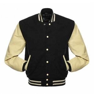 Chaqueta de Invierno para Hombre, Estilo Urbano, Combinada en Negro y Color Piel, Estilo Universitario, Chaqueta de Diseño Urbano para Jóvenes - Product Image 1