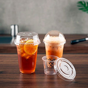 Gobelets ronds jetables QUANG QUAN en PP à paroi simple, 95 mm, 16/20/24 oz, gobelets en plastique transparent pour café glacé, boissons froides, desserts - Product Image 5